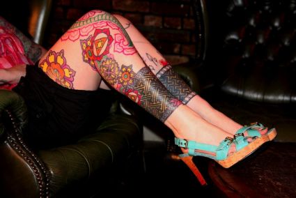 Flicker Tattoo On Leg